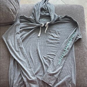 Vineyard Vines Gray Long Sleeve Hoodie Tee